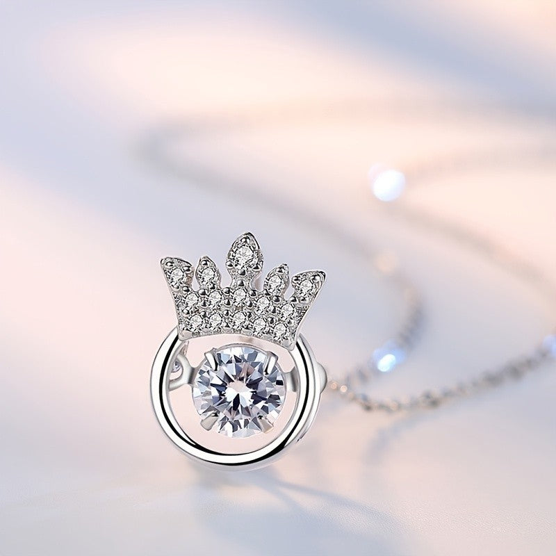 Elegant Crown Heart Necklace