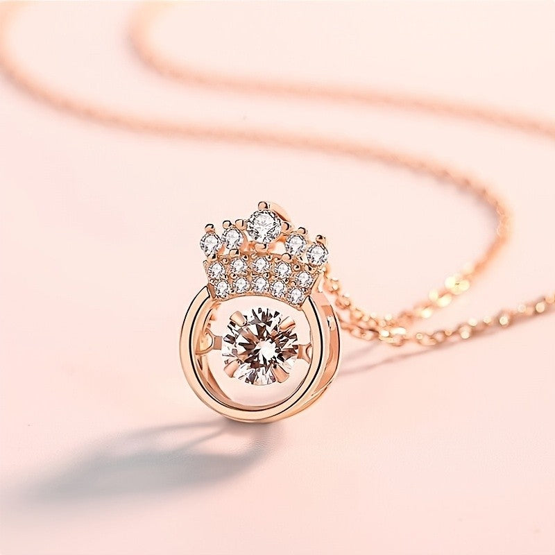 Elegant Crown Heart Necklace