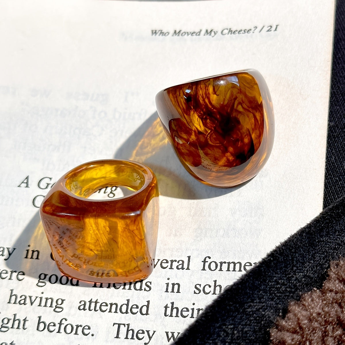 Vintage Geometric Resin Ring