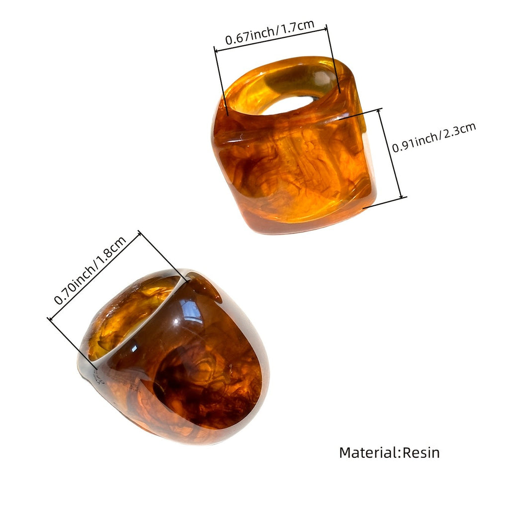 Vintage Geometric Resin Ring
