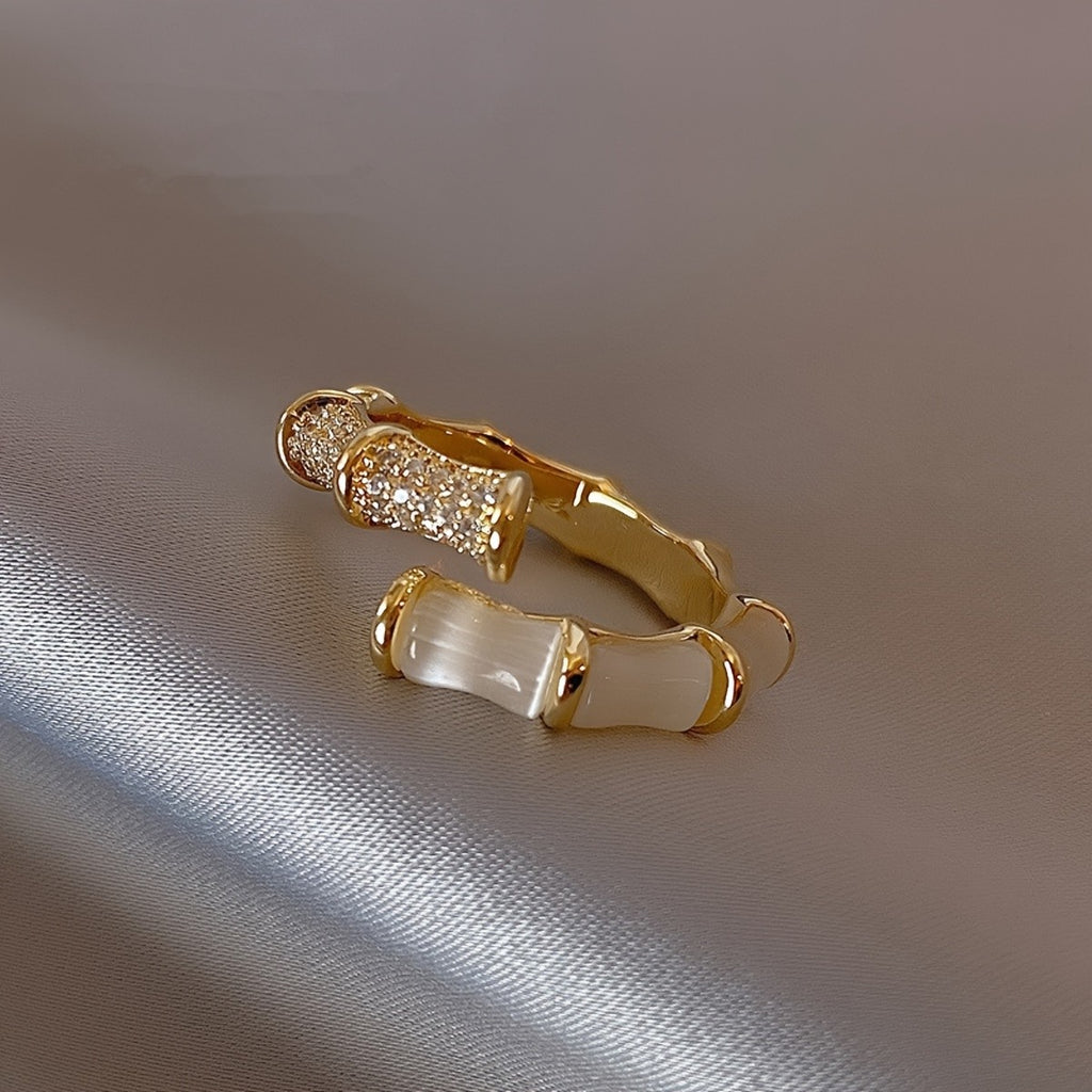 14k Boho Bamboo Ring