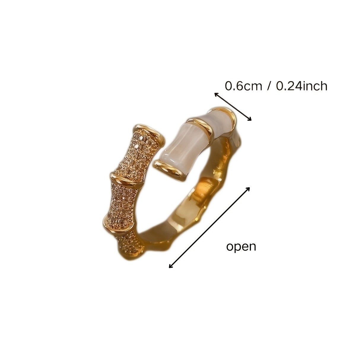 14k Boho Bamboo Ring