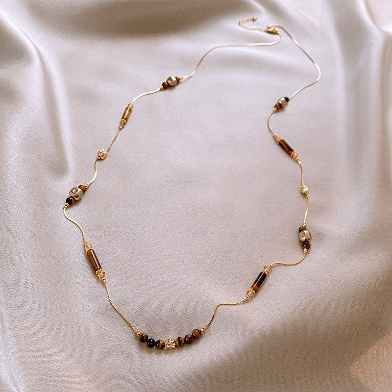 Vintage Glass Bar Necklace Set