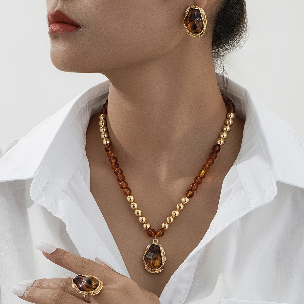 Vintage Pearl Baroque Jewelry Set
