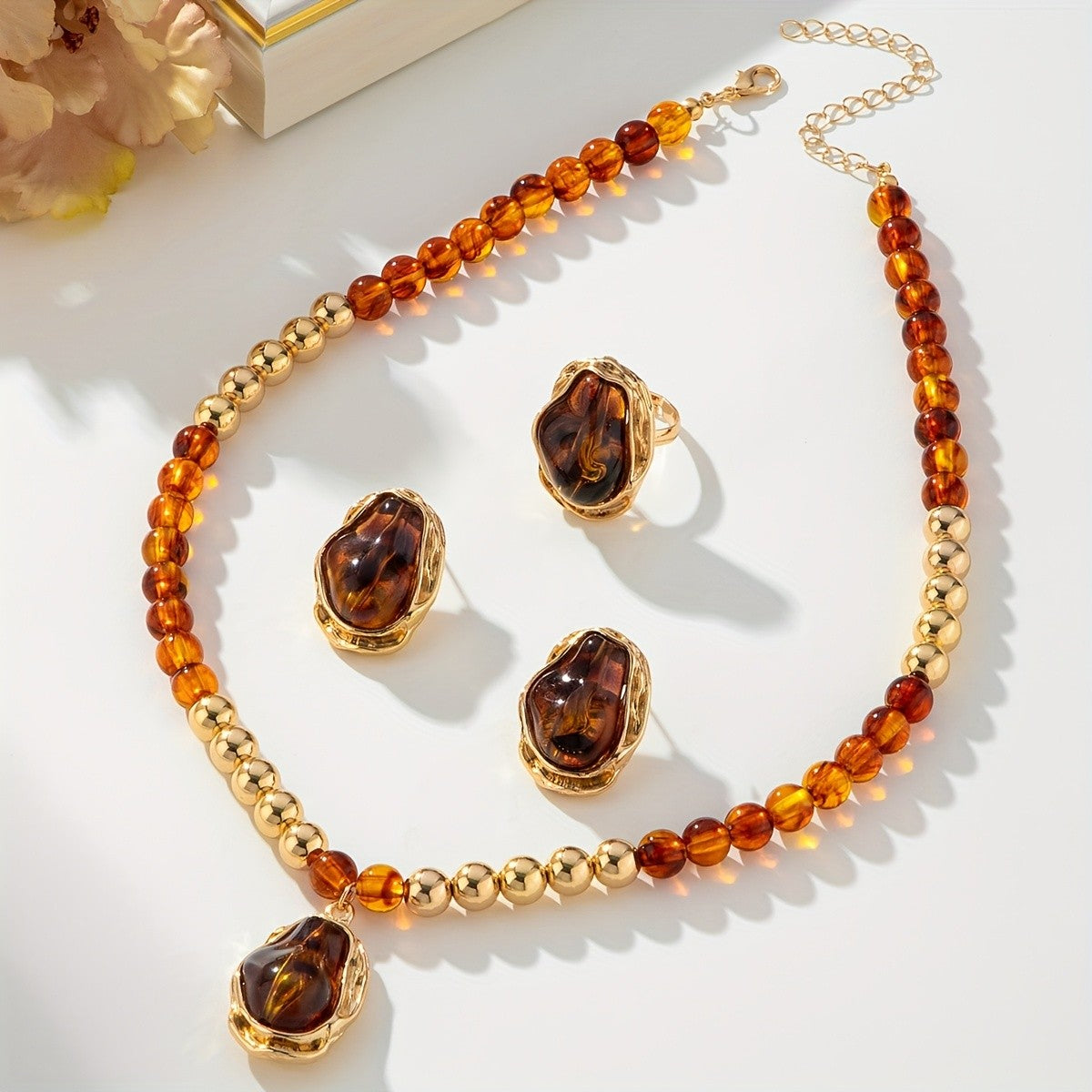 Vintage Pearl Baroque Jewelry Set