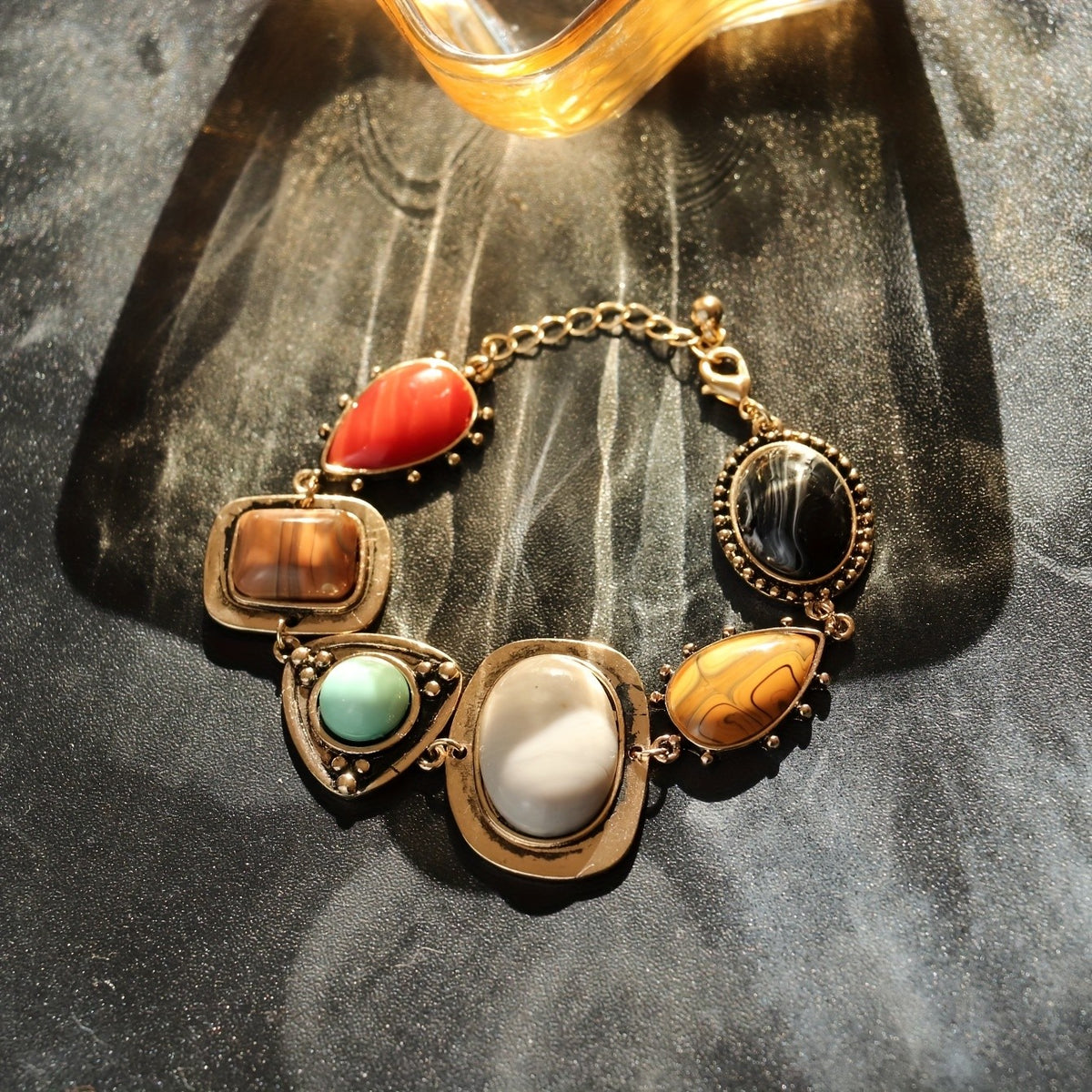Vintage Boho Stone Bracelet