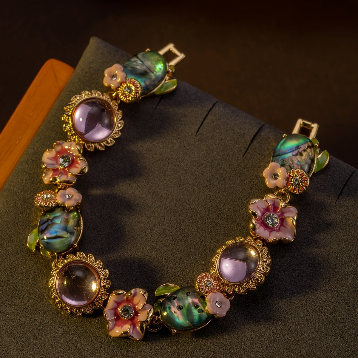 Iridescent Floral Bracelet