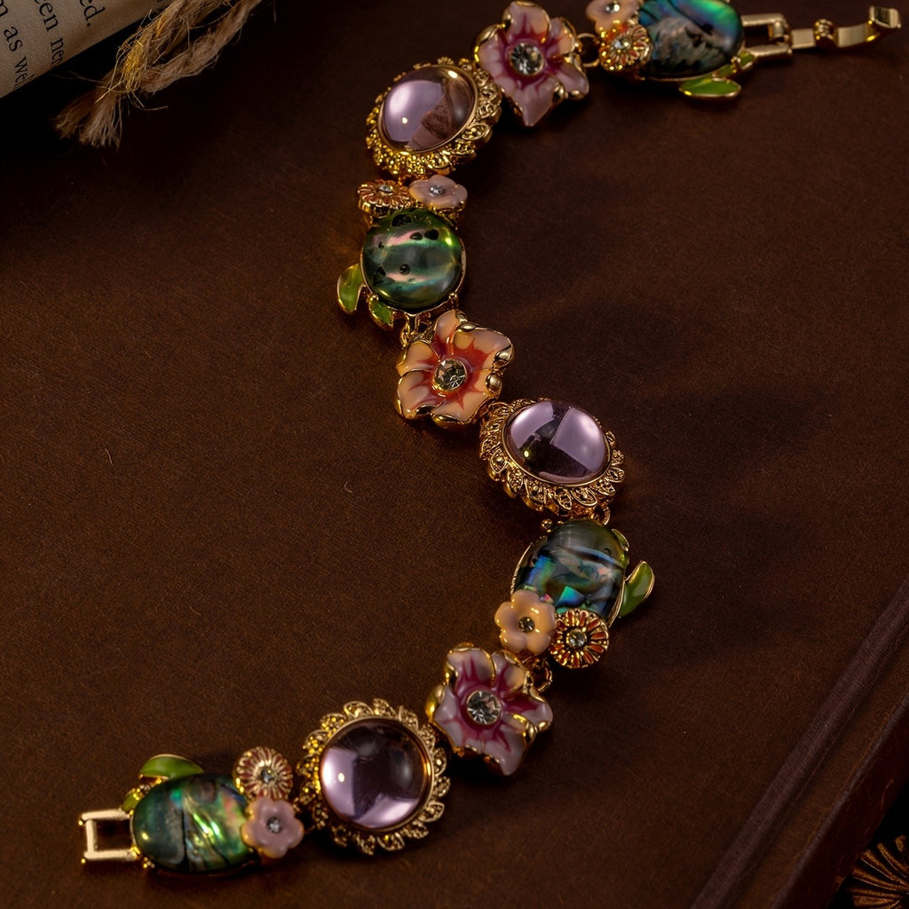 Iridescent Floral Bracelet