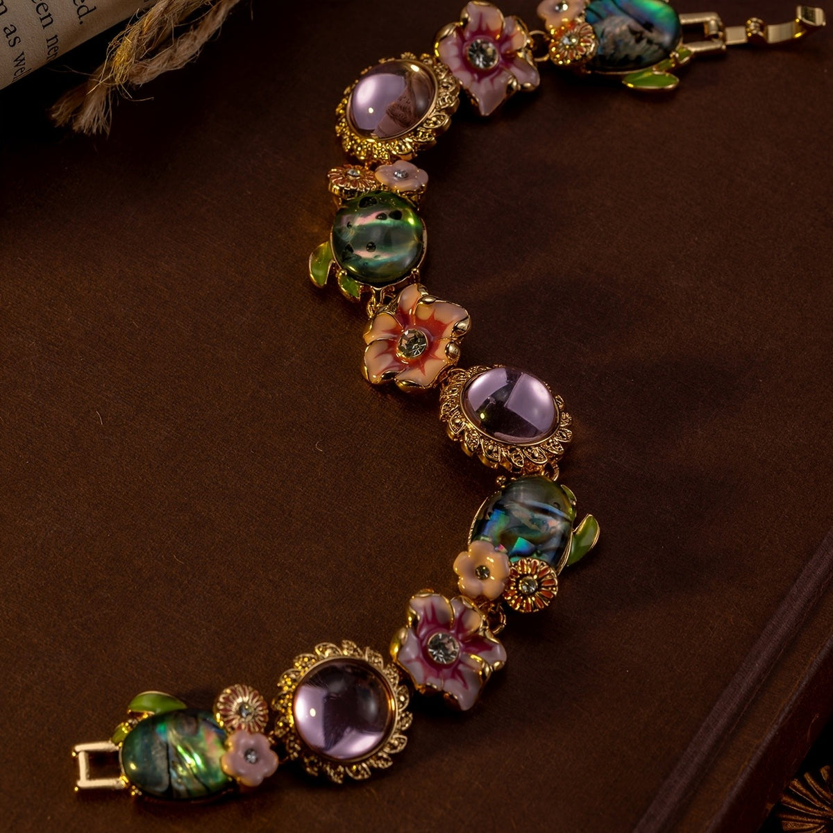 Iridescent Floral Bracelet