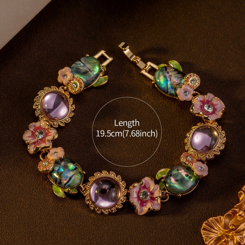 Iridescent Floral Bracelet