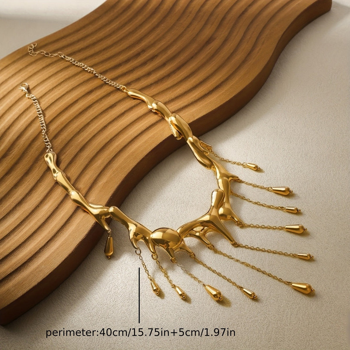 18k Elegant Drip Choker Necklace