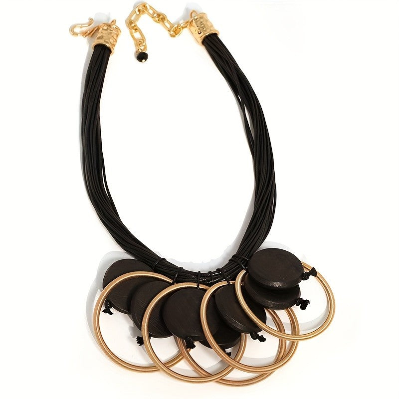Boho Geometric Disc Necklace