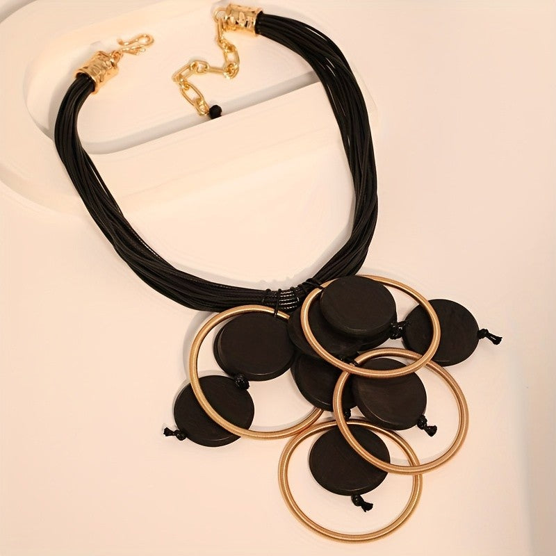 Boho Geometric Disc Necklace