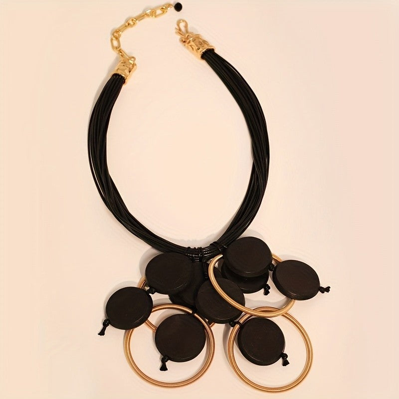Boho Geometric Disc Necklace