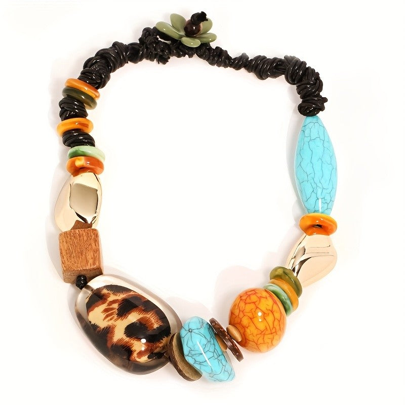 Boho Turquoise Leopard Necklace