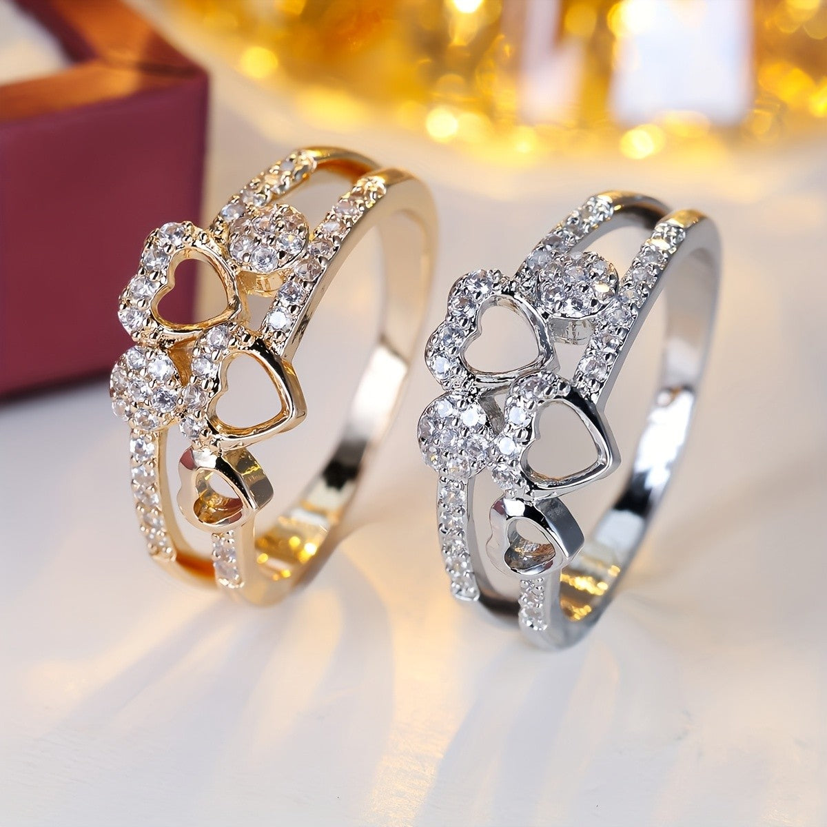 Elegant Open Heart Ring