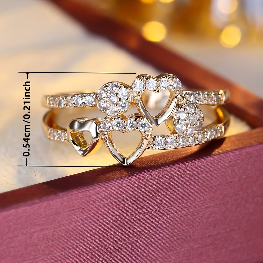 Elegant Open Heart Ring