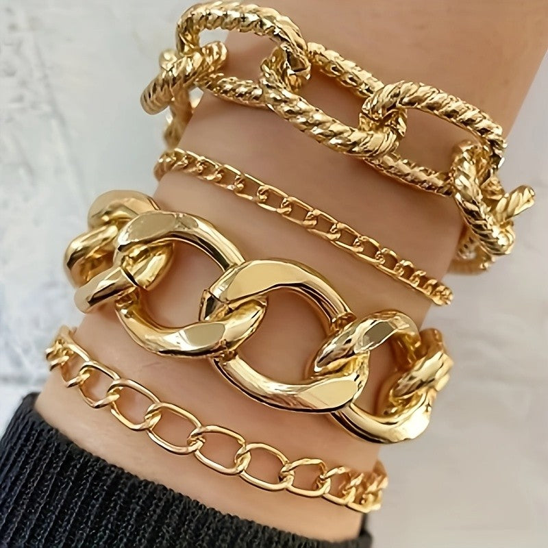 18k Elegant Chain Stack Bracelet