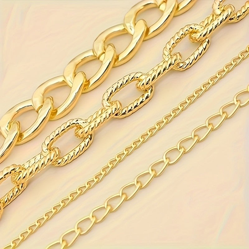 18k Elegant Chain Stack Bracelet