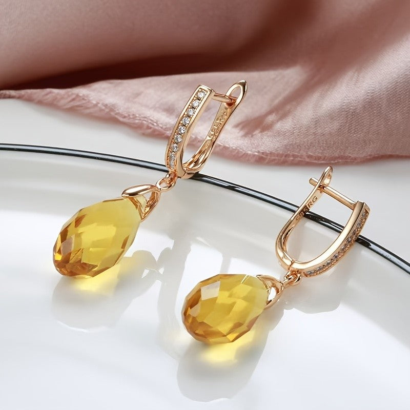 18k Elegant Teardrop Earrings