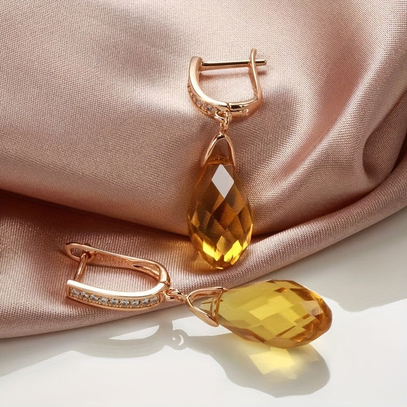 18k Elegant Teardrop Earrings