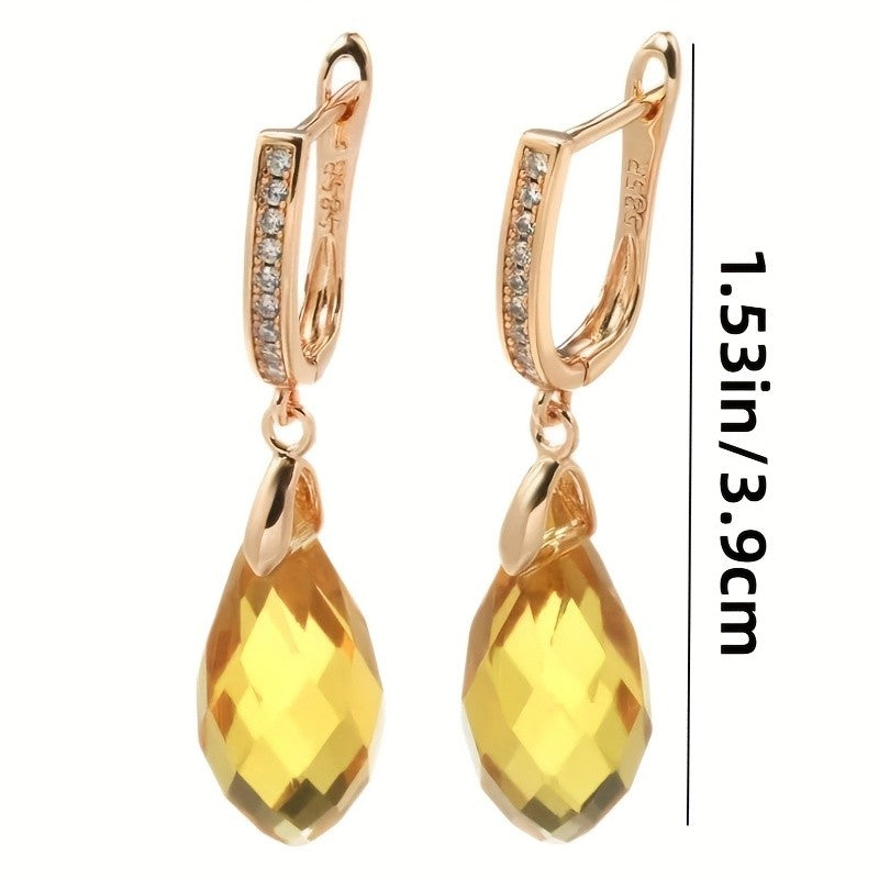 18k Elegant Teardrop Earrings
