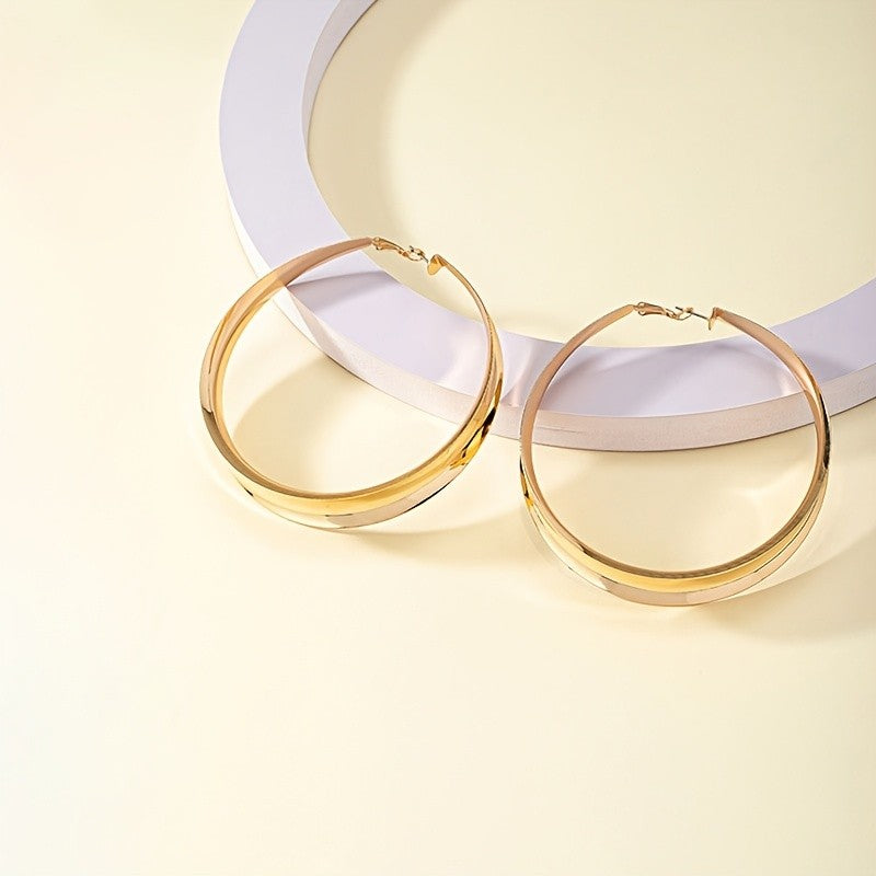 18k Elegant Chunky Hoop Earrings