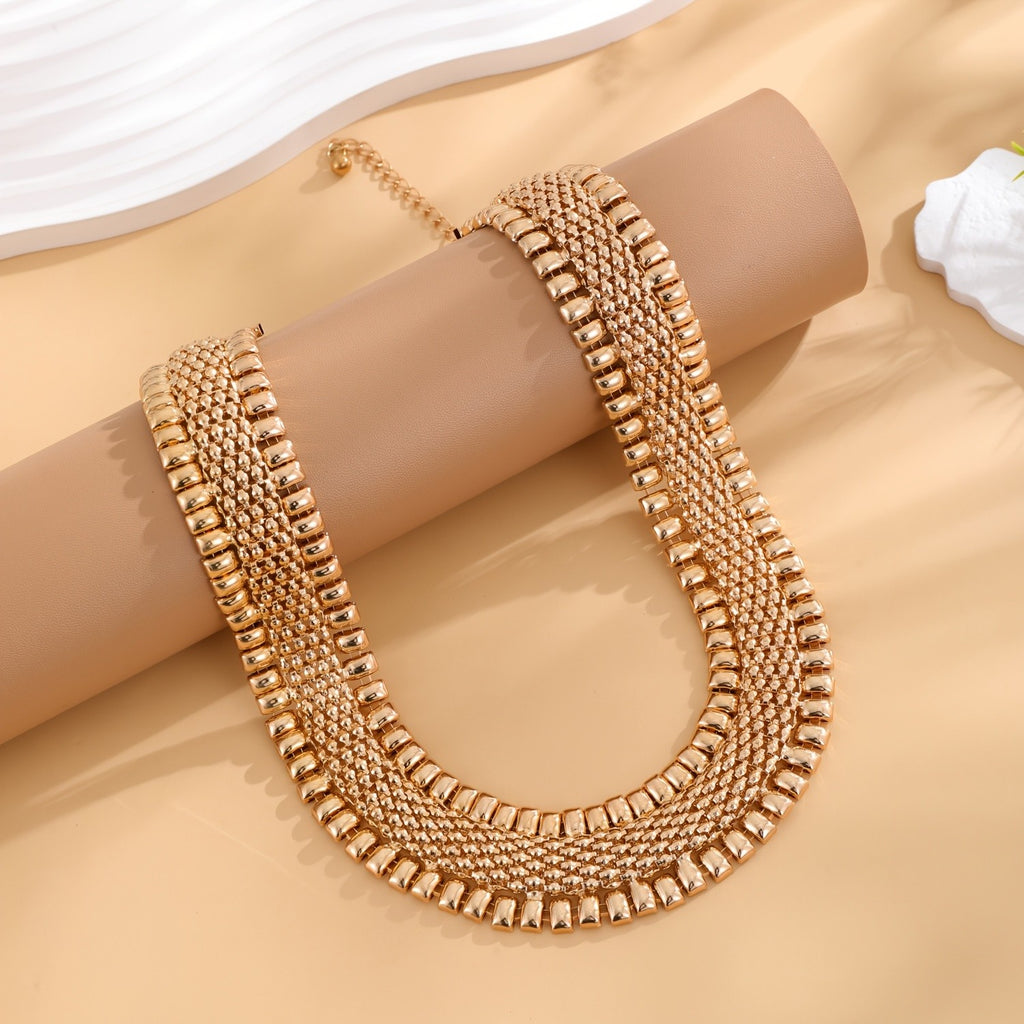 14k Geometric Wide Necklace
