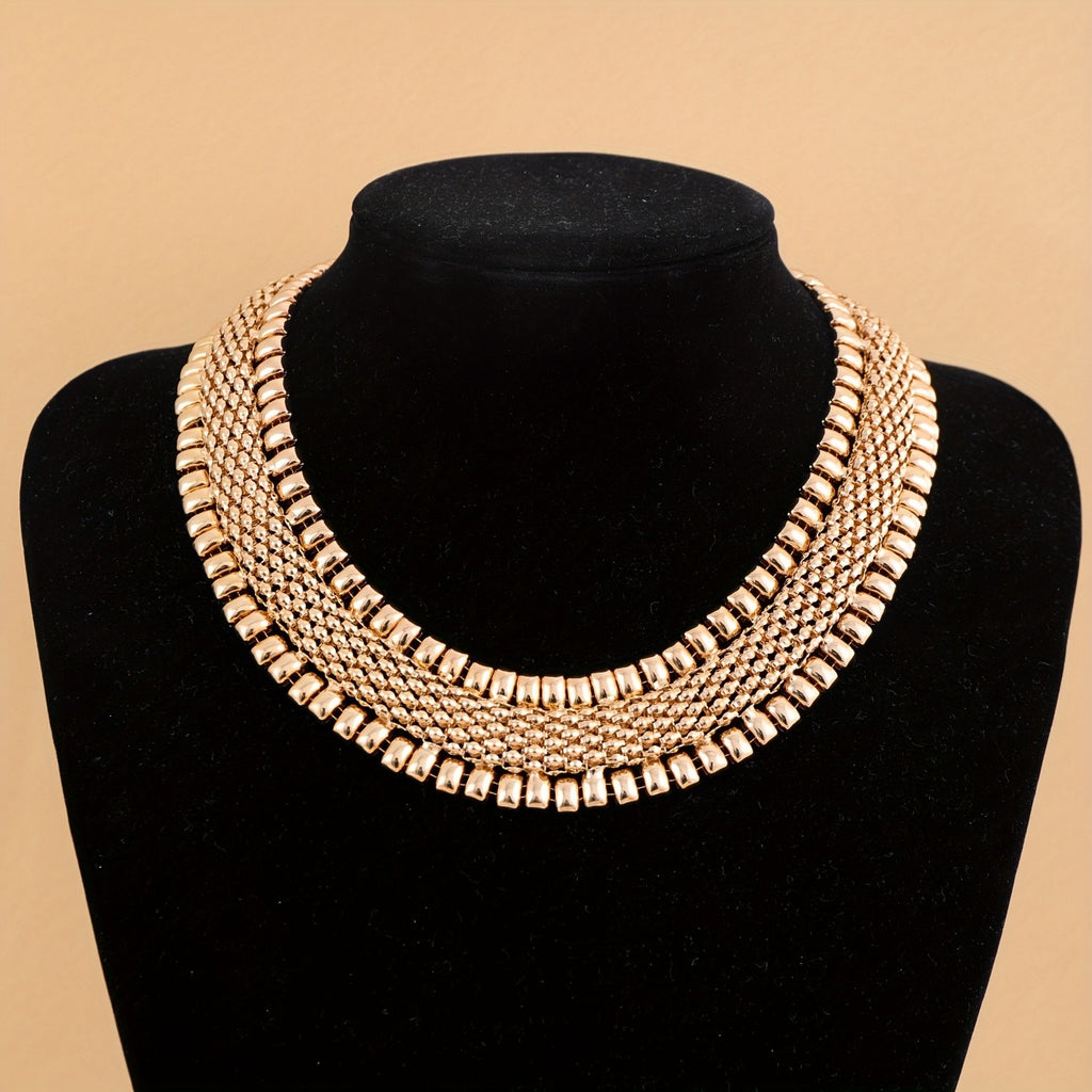 14k Geometric Wide Necklace