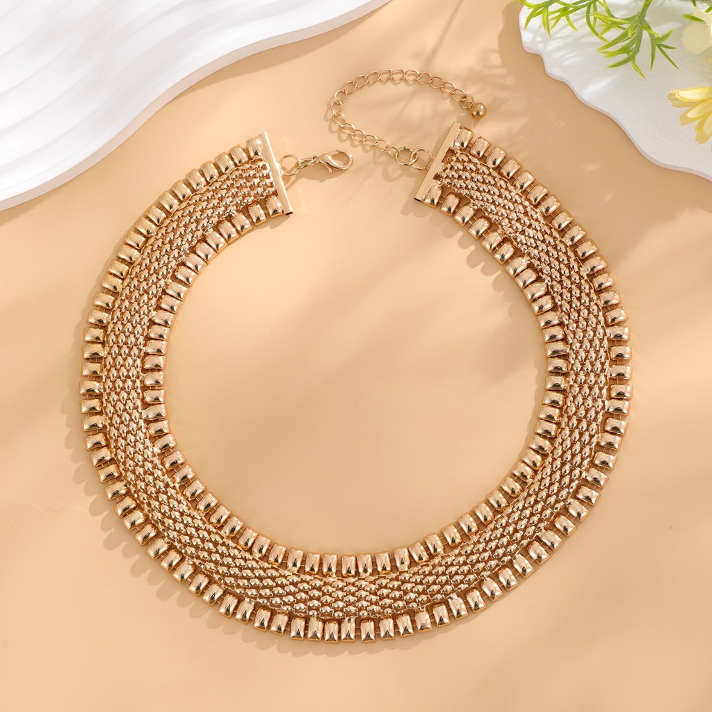 14k Geometric Wide Necklace