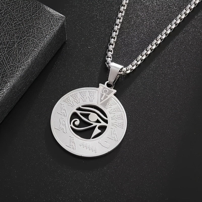 18k Vintage Egyptian Eye Necklace