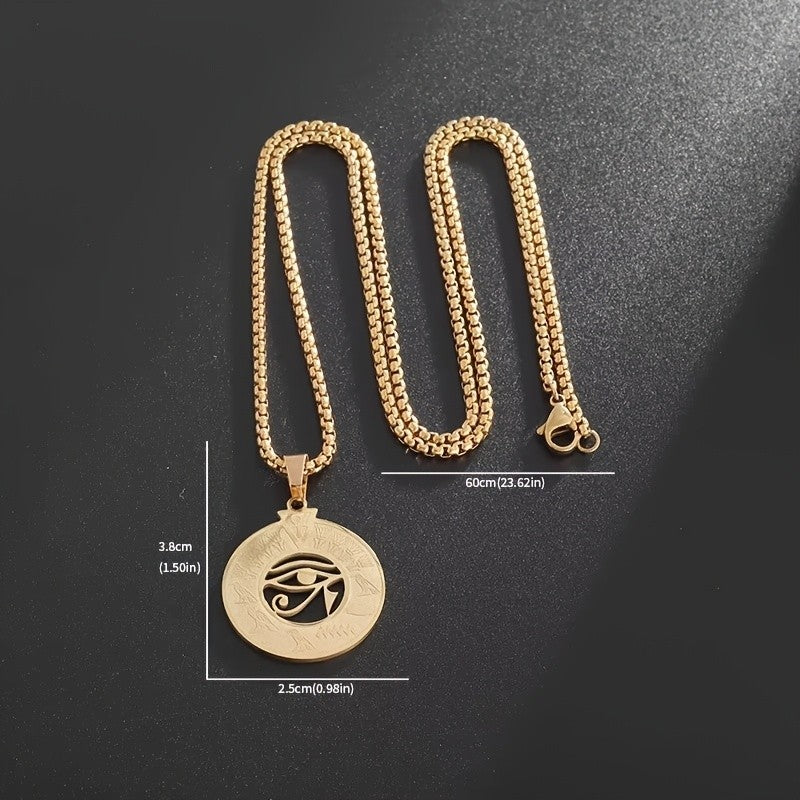 18k Vintage Egyptian Eye Necklace