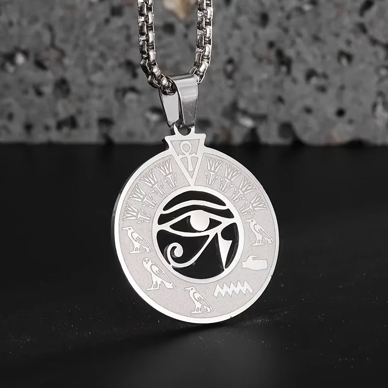 18k Vintage Egyptian Eye Necklace