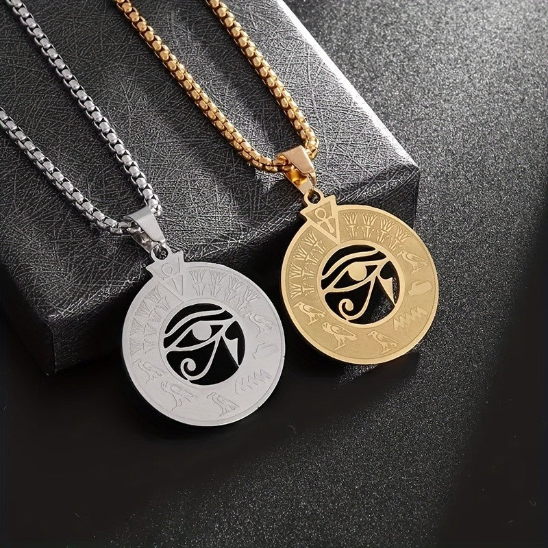 18k Vintage Egyptian Eye Necklace