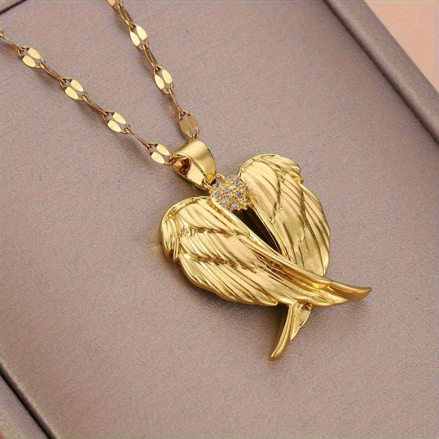 18k Elegant Angel Wing Necklace No. 2