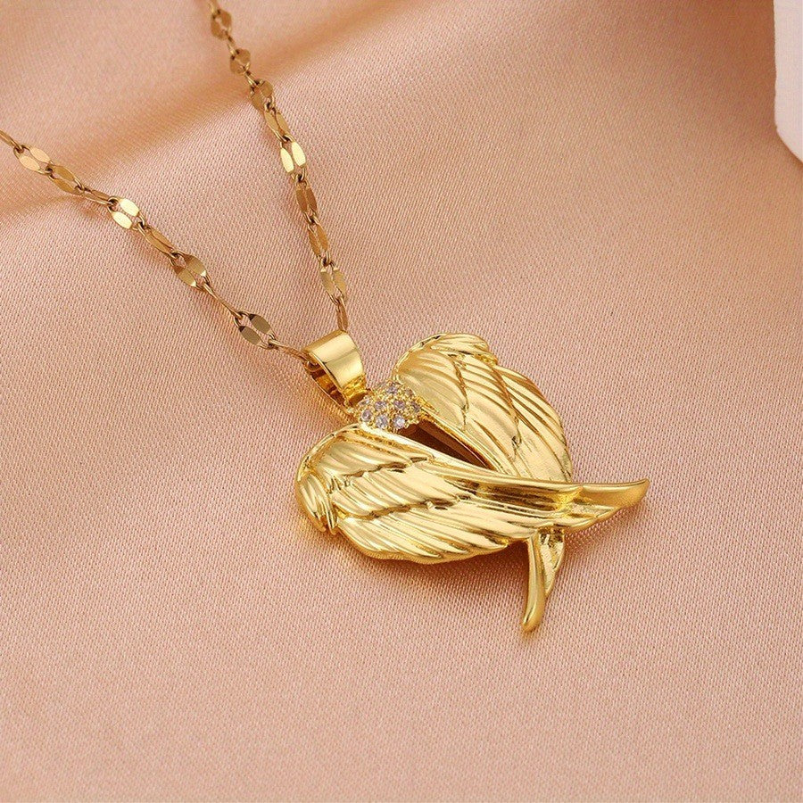 18k Elegant Angel Wing Necklace No. 2