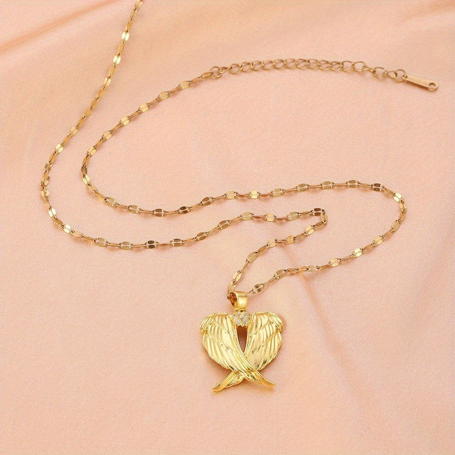 18k Elegant Angel Wing Necklace No. 2