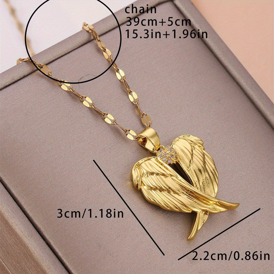 18k Elegant Angel Wing Necklace No. 2