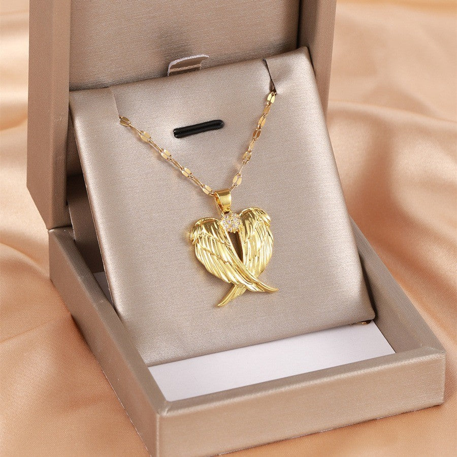 18k Elegant Angel Wing Necklace No. 2