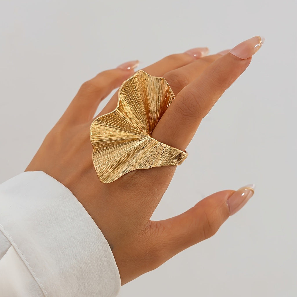 Vintage Ginkgo Leaf Ring