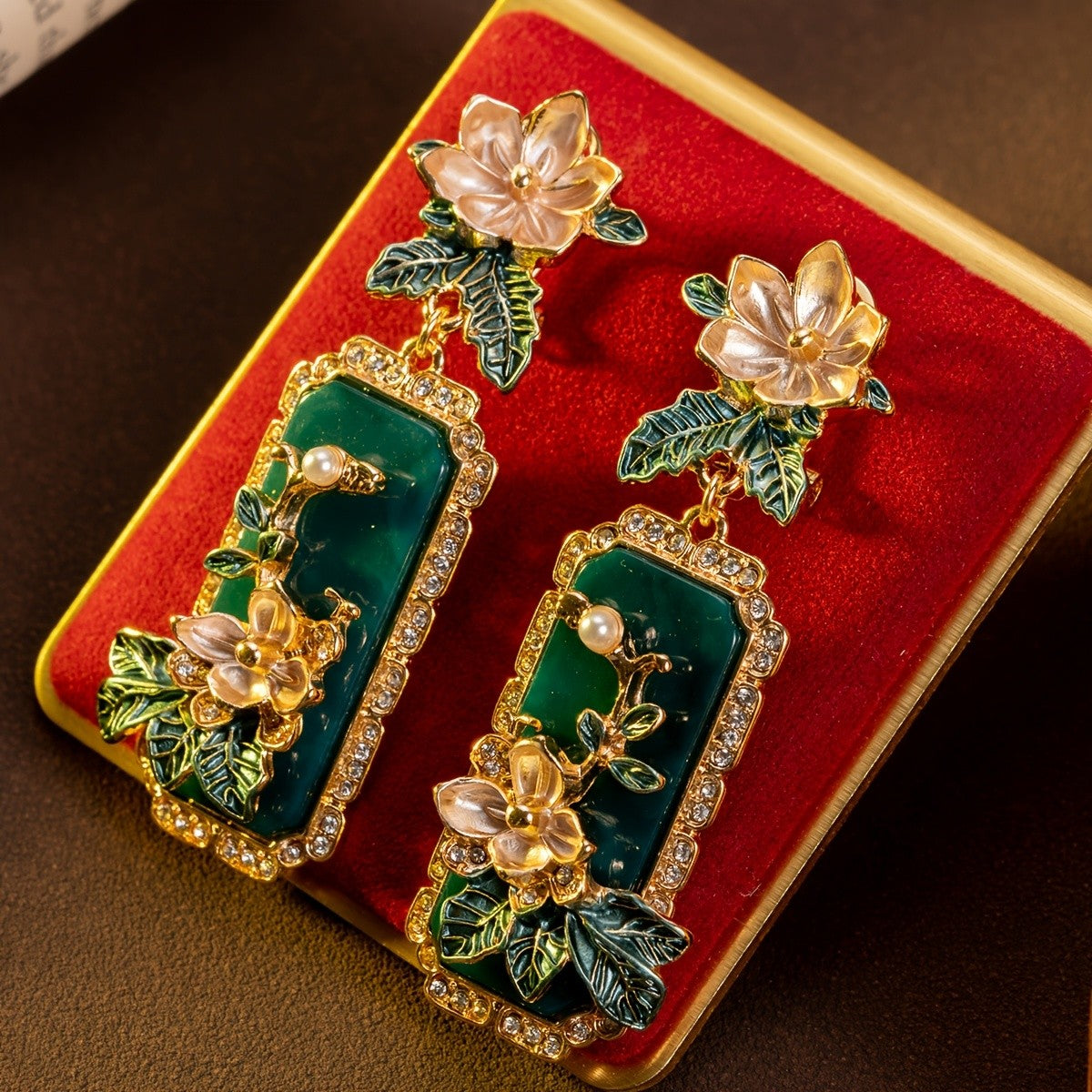 Elegant Floral Drop Earrings