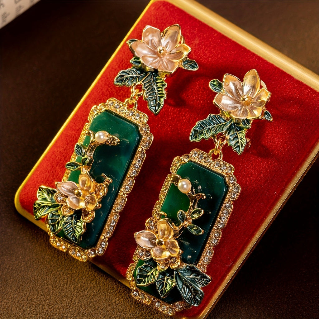 Elegant Floral Drop Earrings
