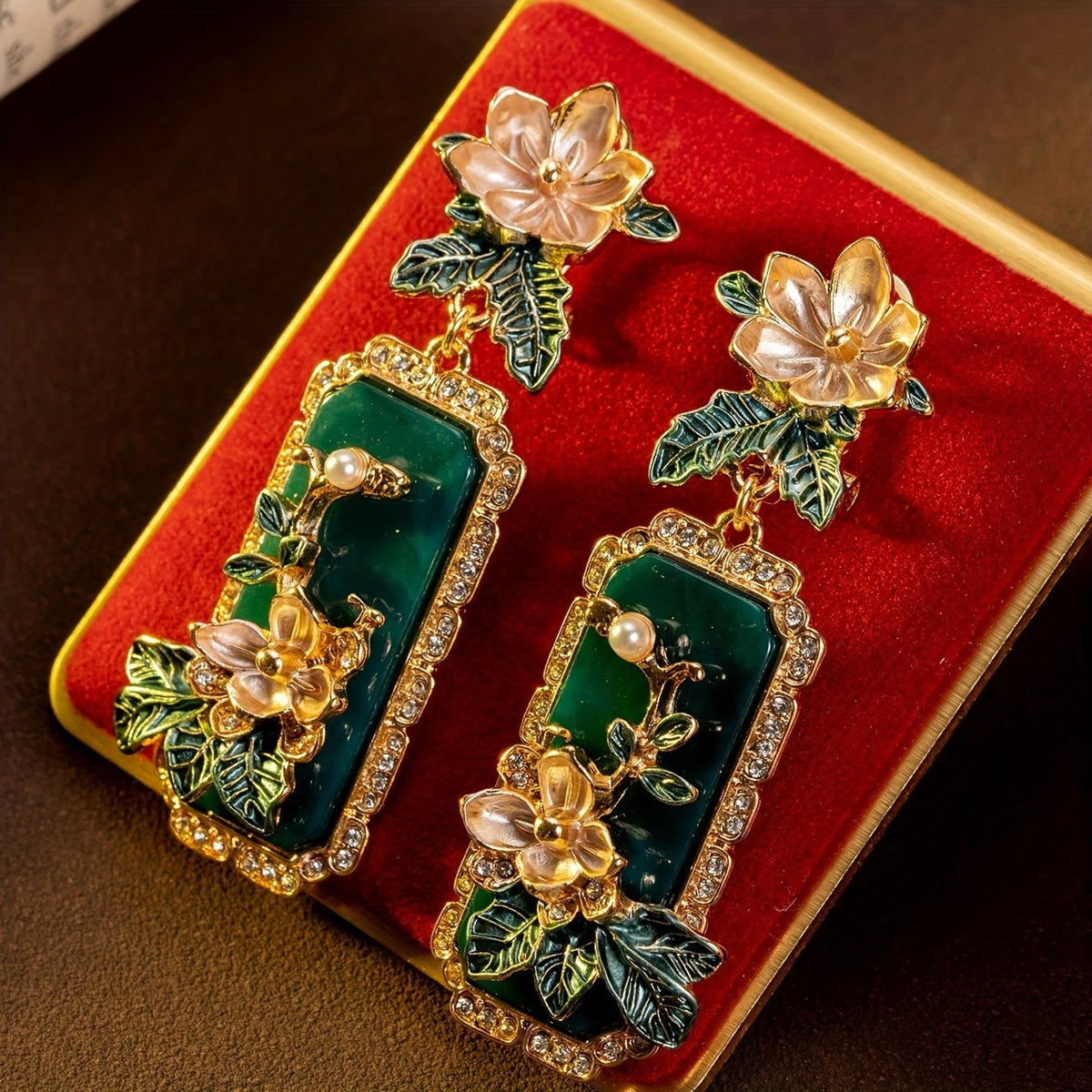 Elegant Floral Drop Earrings