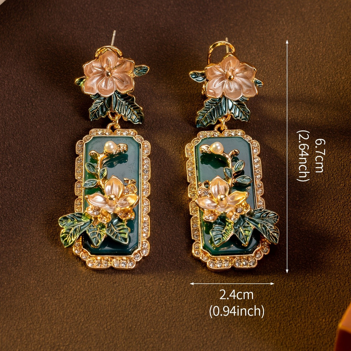 Elegant Floral Drop Earrings