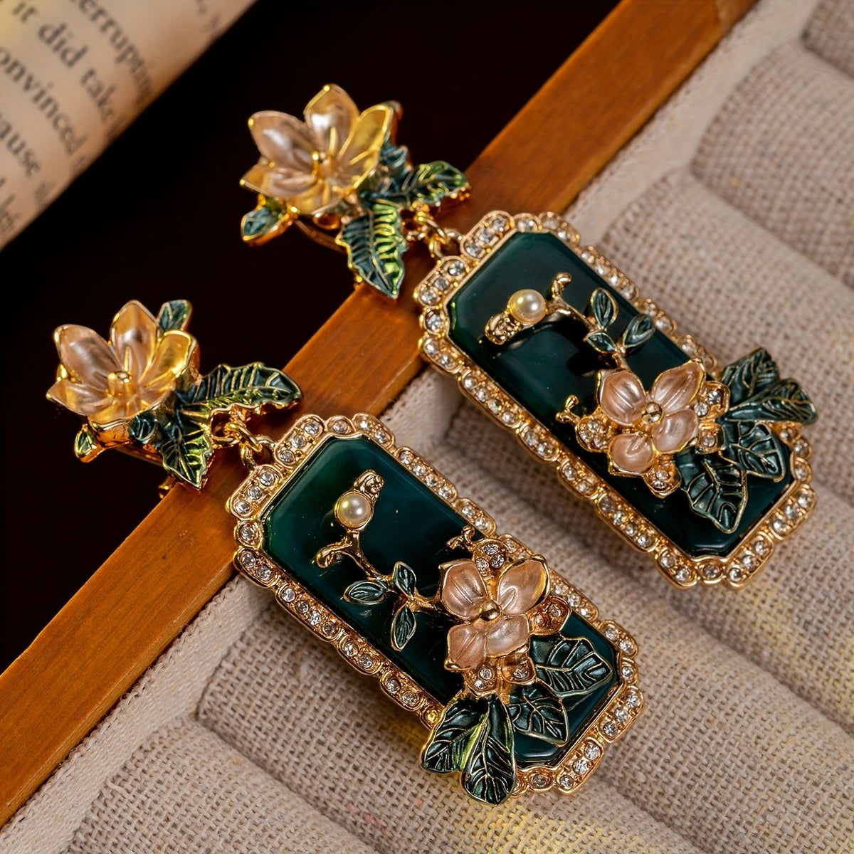 Elegant Floral Drop Earrings