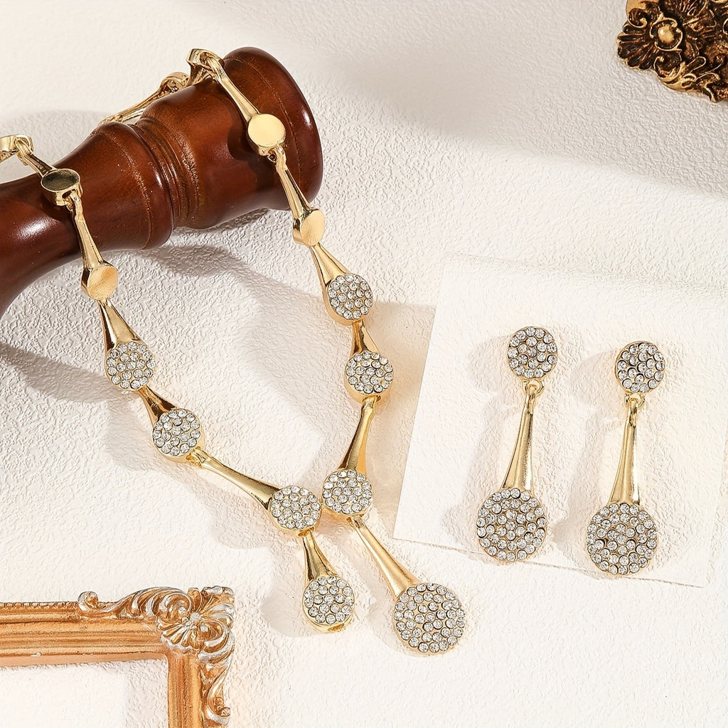 18k Elegant Rhinestone Jewelry Set