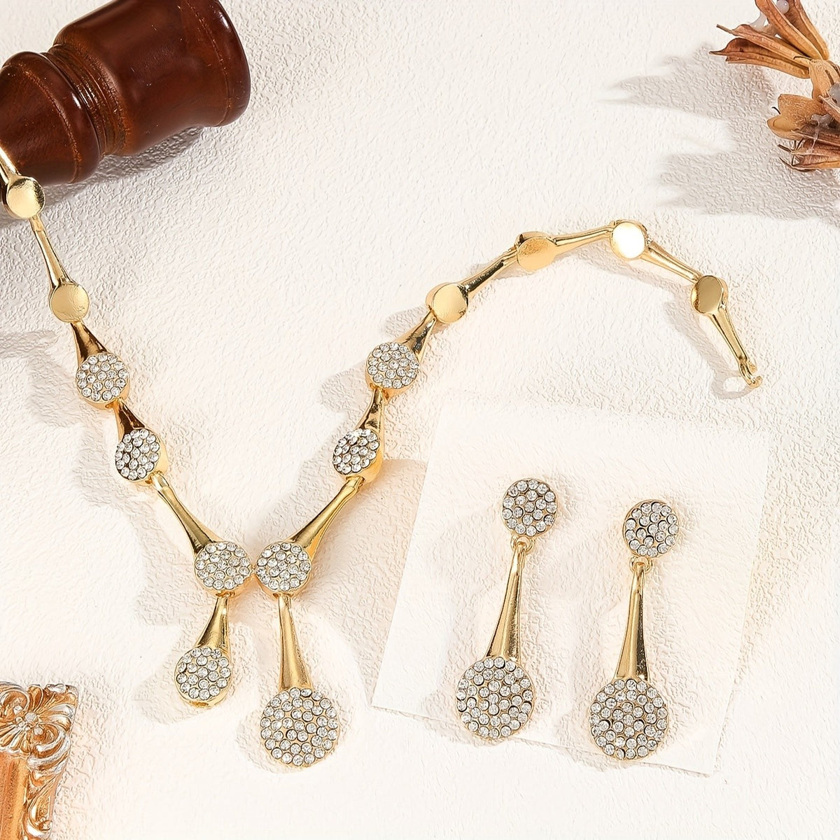 18k Elegant Rhinestone Jewelry Set