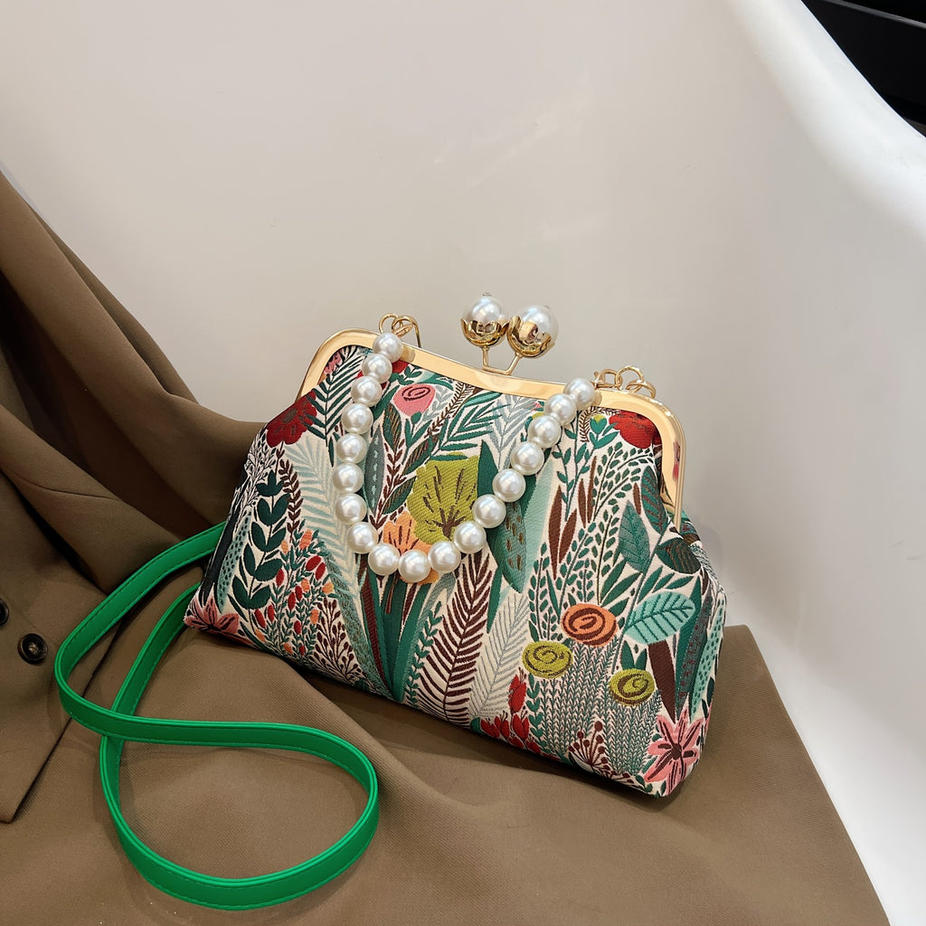 Pearl Botanical Clutch