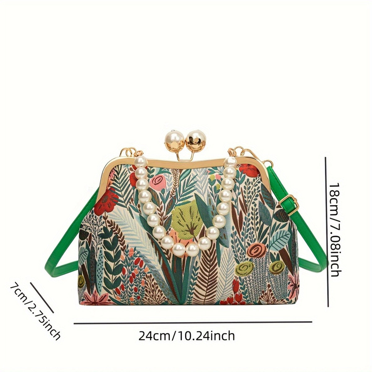 Pearl Botanical Clutch