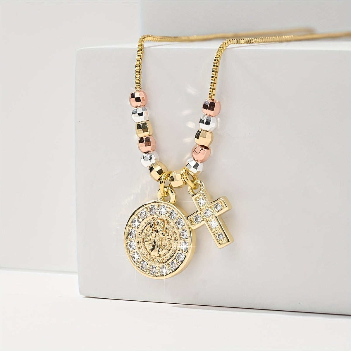 14k Vintage Cross Necklace